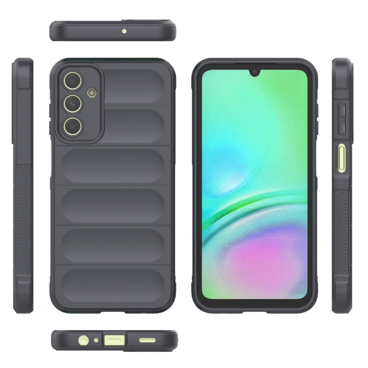 Samsung Galaxy A15 5G Magic Shield TPU + Flannel Phone Case in dark color, showcasing its stylish design and protective features.